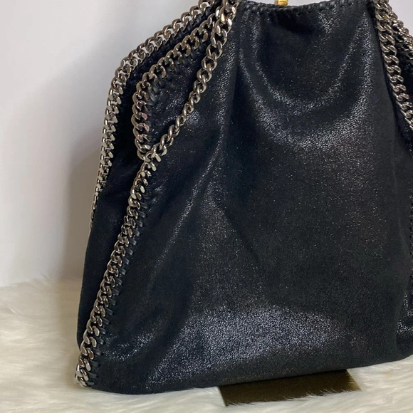 Stella McCartney Falabella Fold Over Shoulder Bag with Chain straps Black - Picture 3 of 17